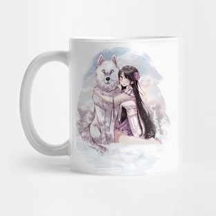 Girl and Wolf Mug